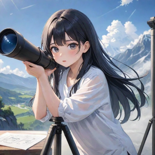 山頂の少女と遥かなる視線