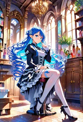 陽光の余韻に浮かぶ青の幻影