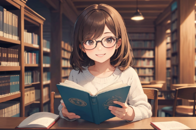 本を読む女性