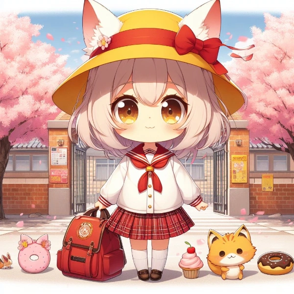 🌸🏫🎒🦊