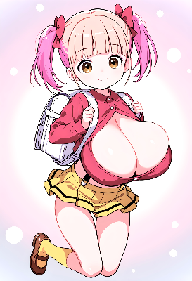 元気なツインテールの子