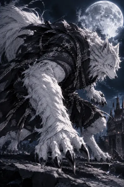 月下の銀狼