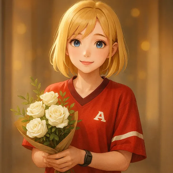 白いバラの優しい贈り物