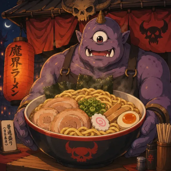 魔界ラーメン 普通盛り