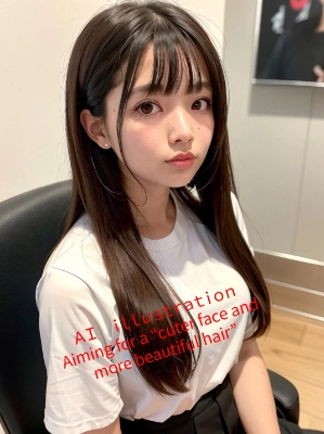 ロングヘア美少女