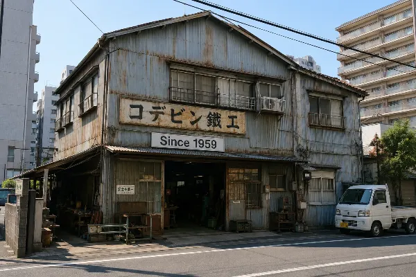 1959年から続く錆びた鉄工所