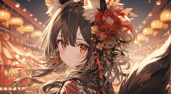 狐娘の宵祭り、儚き願い