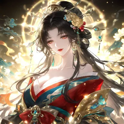 黄金の光に包まれる美姫