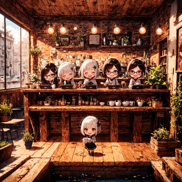 チビファミリにメガネチビ加入