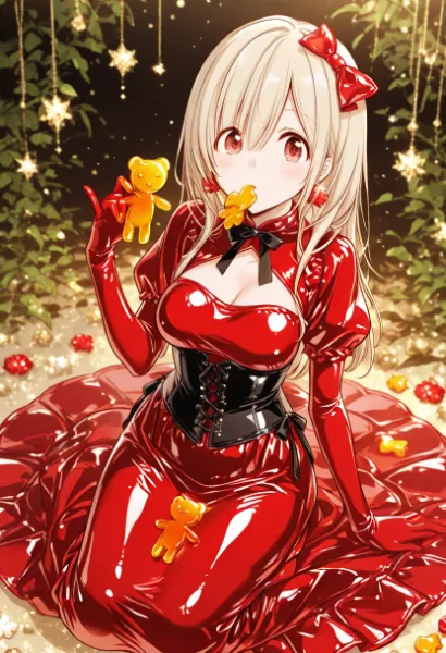 ラテックスのロングドレス（１）