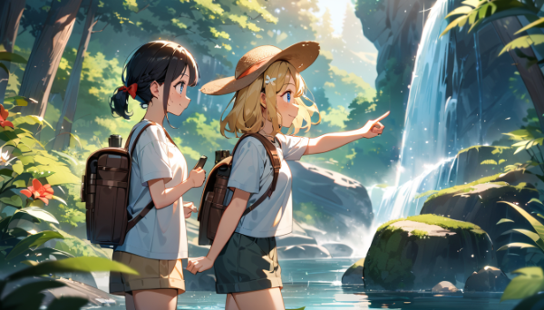 滝が涼しいね～