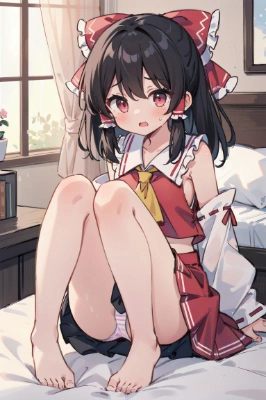 昼の博麗さん。