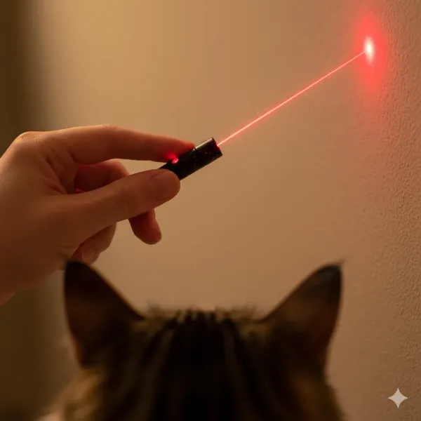 赤い光の誘惑：猫の秘密の狩り