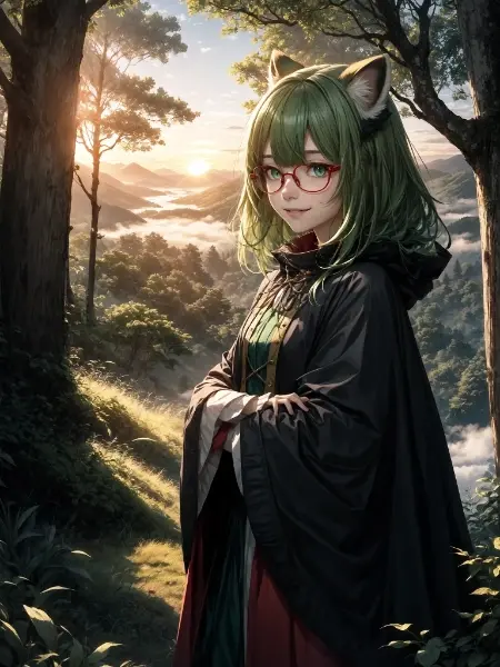 緑髪のお姉さん（2.5次元）