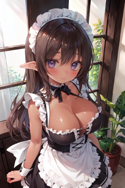 メイド服を着てもらった