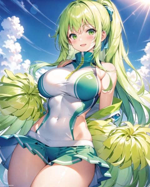 チアポニテお姉さん