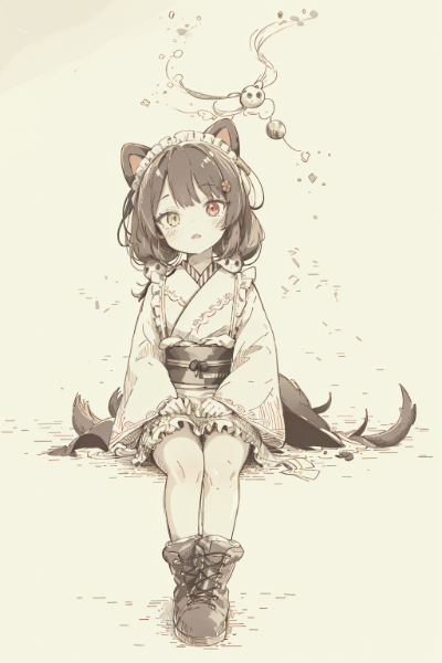 鉛筆スケッチ風