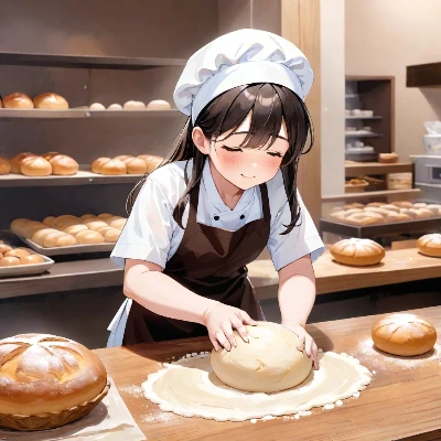 パンこねこね、