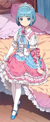 かわいい青髪さん