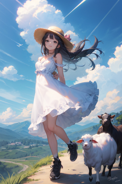 牧場のふしぎ系少女