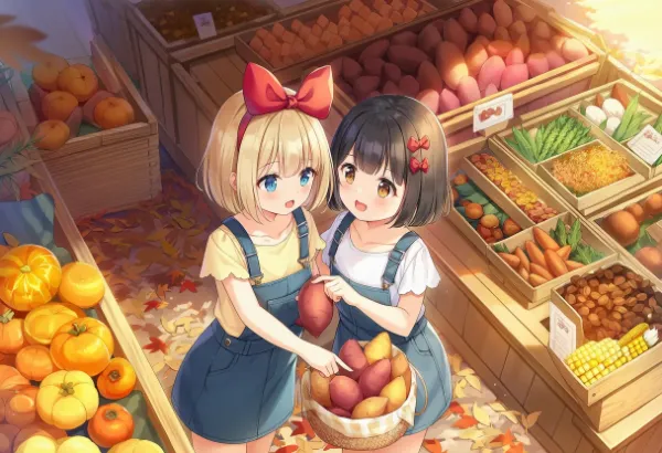 秋のものが売ってるねー