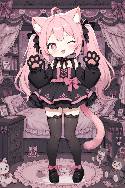 ゴスロリ服を着てみたよ♪