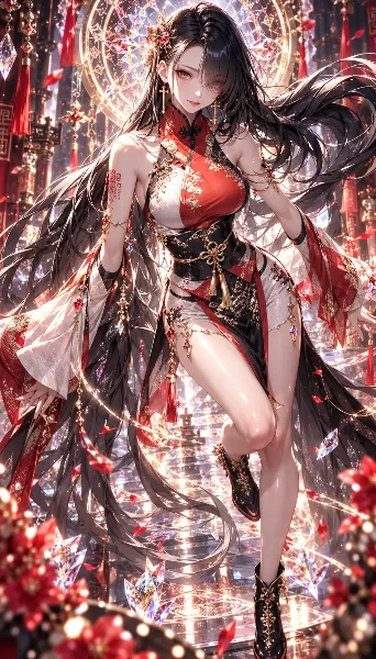 紅の衣を纏う星降る宮廷の舞姫