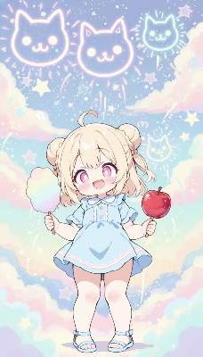 ゆめかわ世界の花火