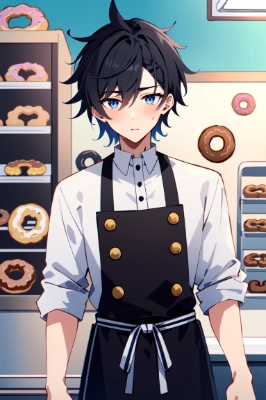 ドーナツ屋さんの男性店員