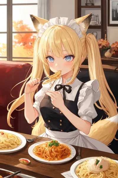 パスタが食べる妖狐さま