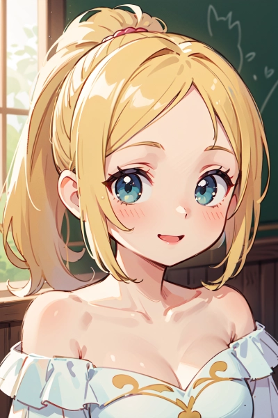 金髪のポニーテールの女の子