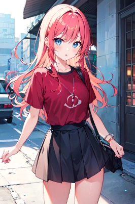 ピンク髪