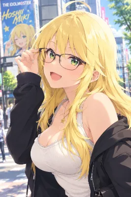 看板の前で、今日も笑顔の君（星井美希）