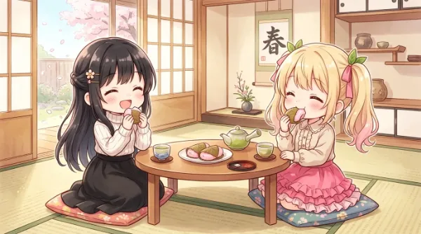 桜舞う午後の甘い友情