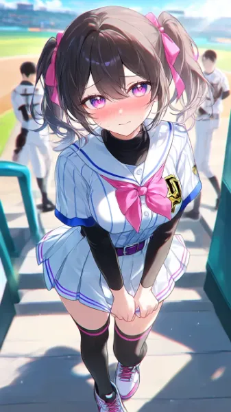 視線が気になる乙女... 見えちゃう～💦