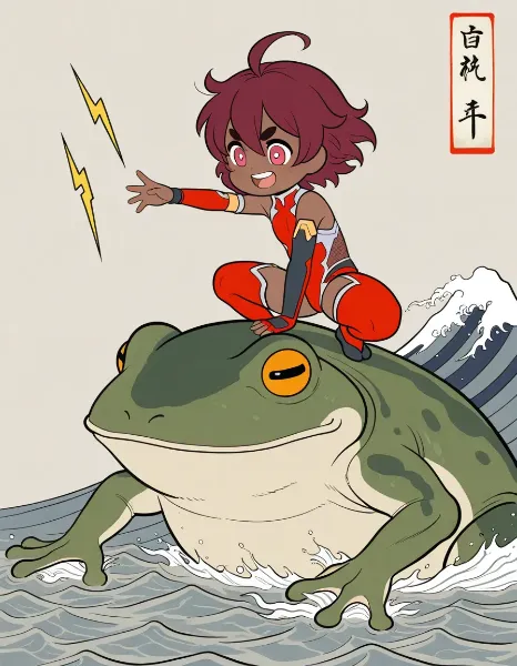 地雷也系 on head