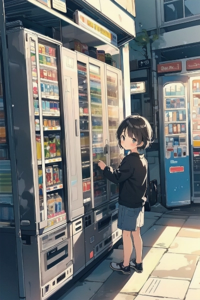 自販機と子供