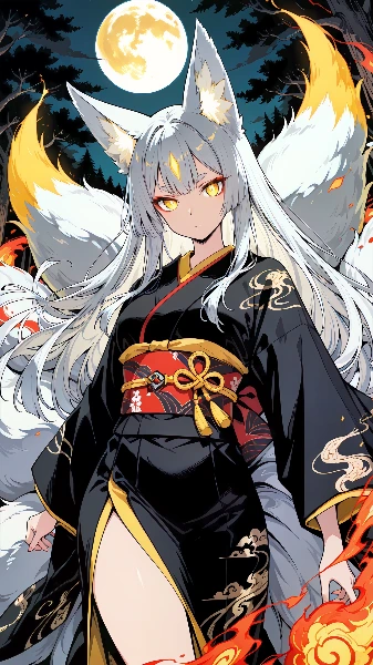 月下の狐火、炎の守護者