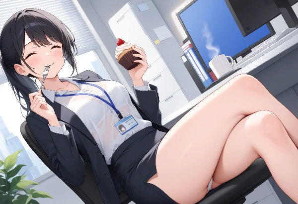 オフィスの甘いひと時