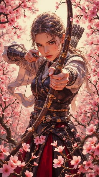 美しき弓、咲き乱れる世界／スマホ壁紙アーカイブ