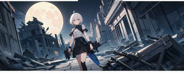戦争中の女の子