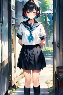 制服姿の男の子