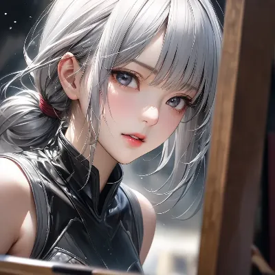 光に輝く銀髪の美少女
