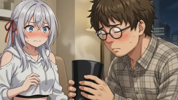 ブーツを嗅がれるアーリャ