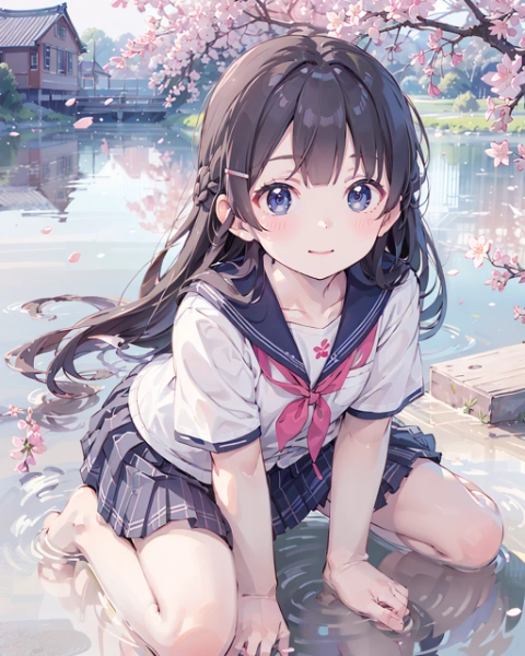 桜とセーラー服委員長