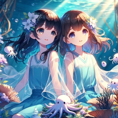 （DALL-E3）深海ほっこり姉妹