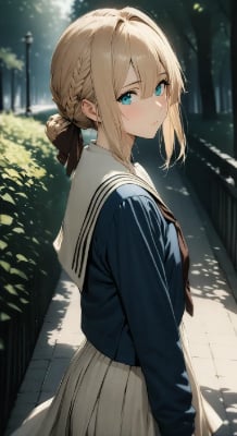 ヴァイオレットちゃんにセーラー服着せてみたら、めちゃ似合ってた件