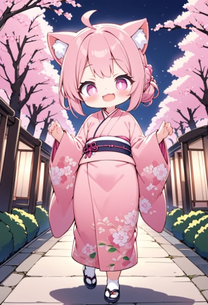 夜桜を楽しむよ♪