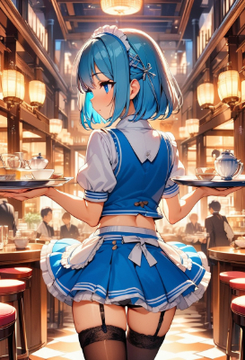 後ろ姿もすてきなウエイトレスさん