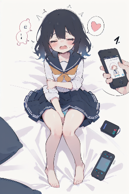 興じる女の子